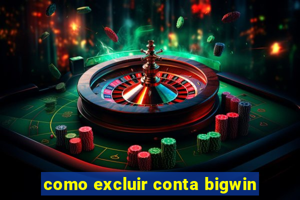 como excluir conta bigwin